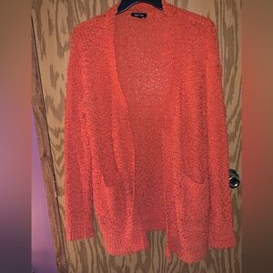 Rachel Women's Vibrant Orange Knit Cardigan